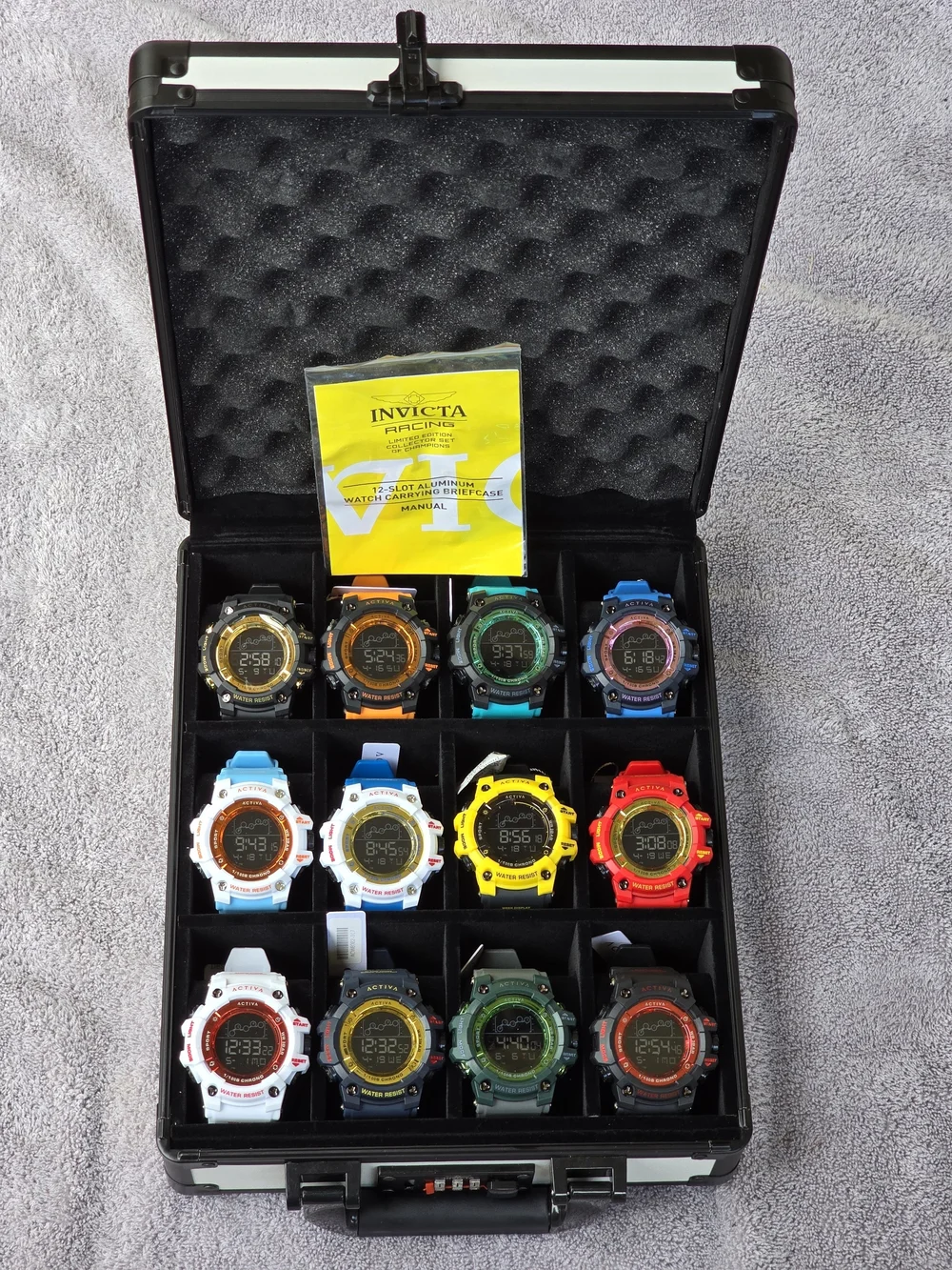BRAND NEW Invicta Racing 12 Watch Bundle - Limited Collectors Set - 12 Slot Case